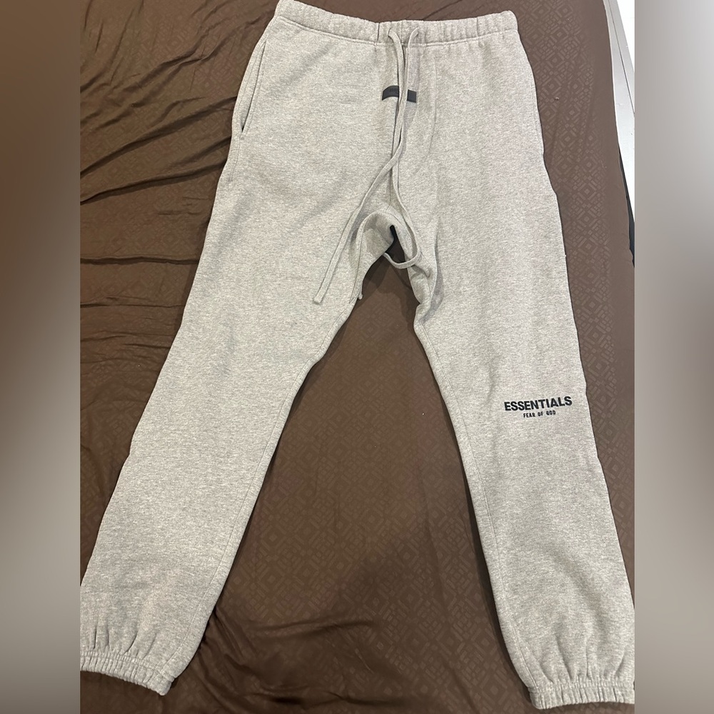 essentials dark oatmeall sweatpants